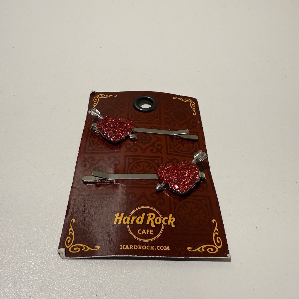Hard Rock Cafe‎ Pin HEART Hair Pins Valentines day